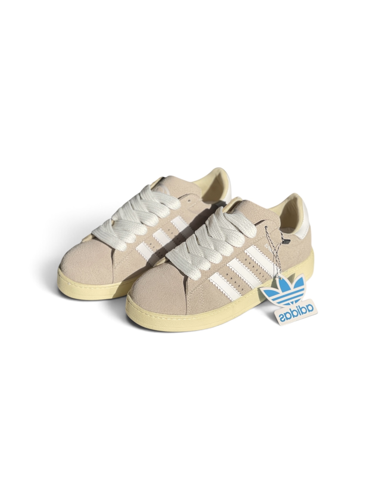 کتانی طرح adidas رنگ کرم